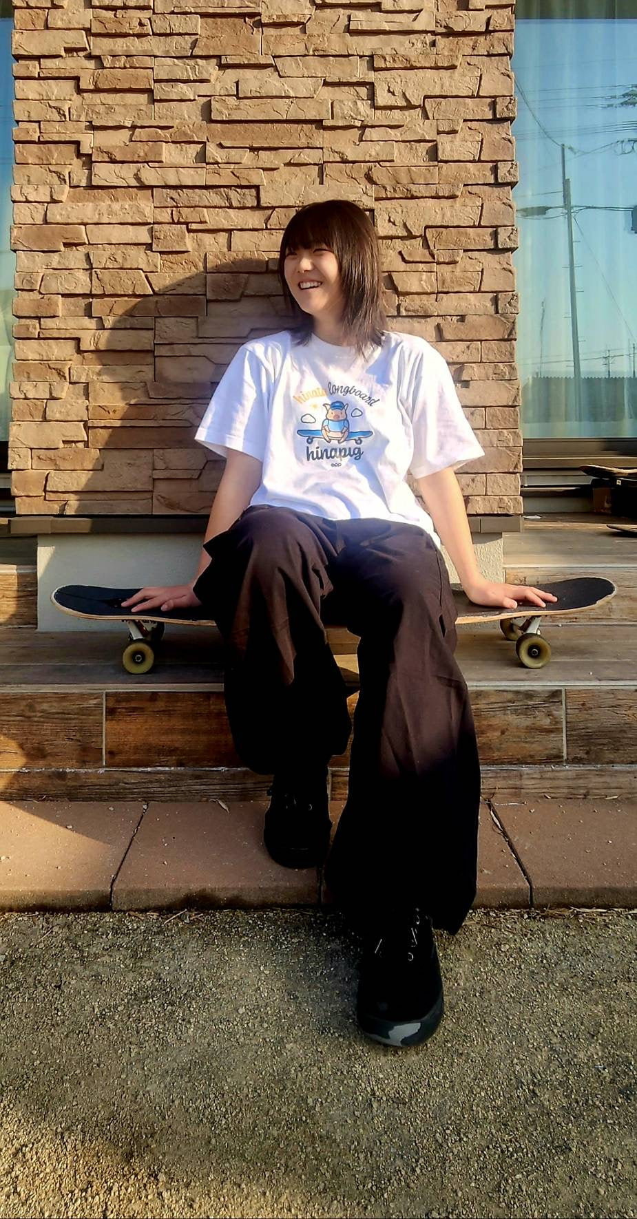 OPP × hinata longboard コラボTシャツ hinapig