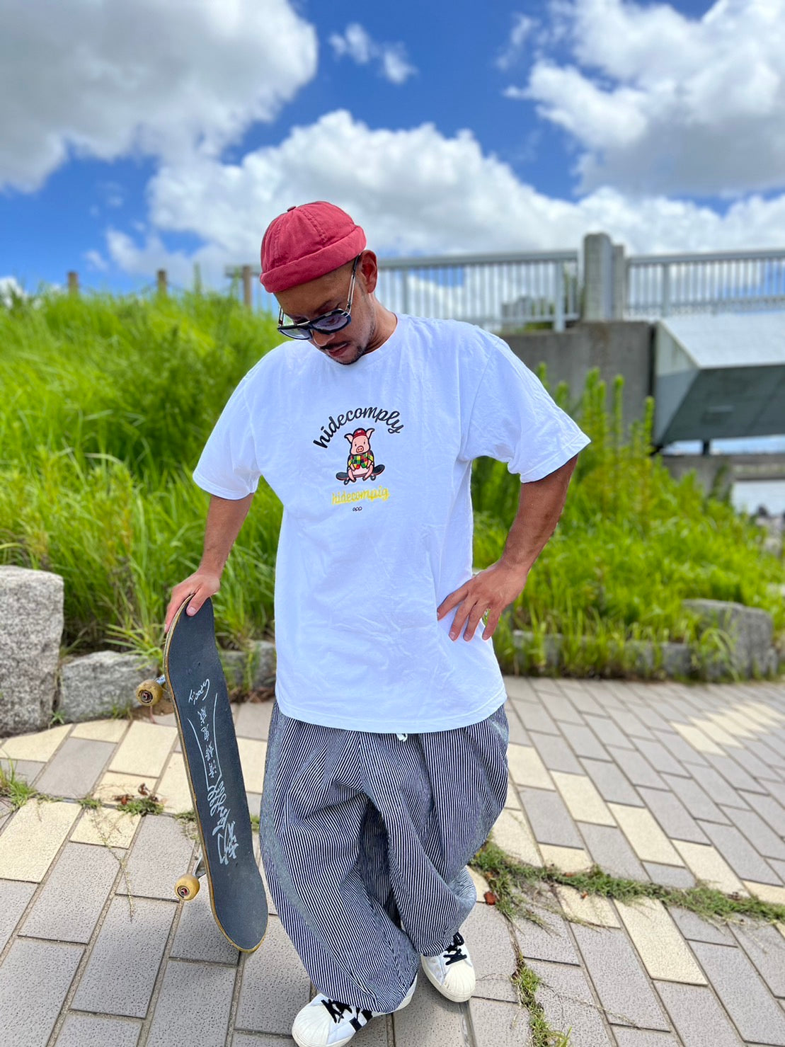 OPP × hidecomplyコラボTシャツ hidecompig