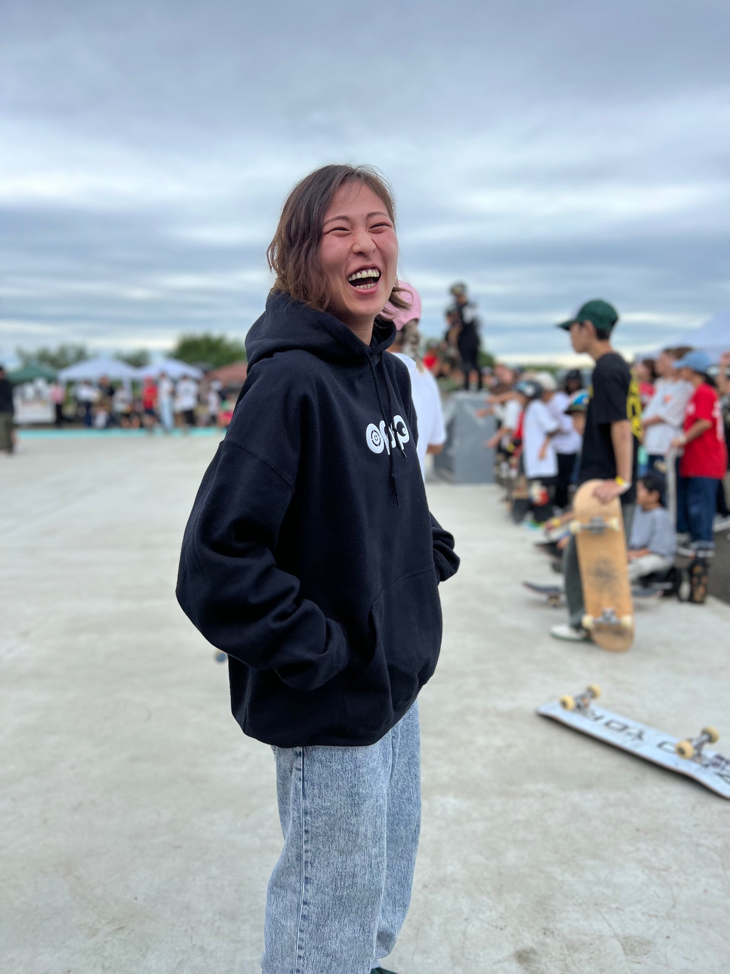 OPP パーカー シンプルロゴ【発泡プリント】