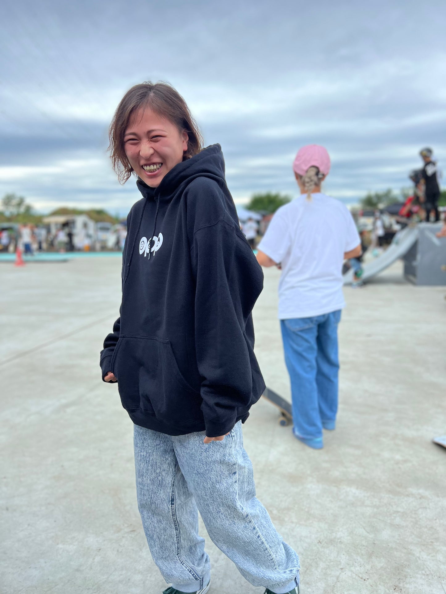 OPP パーカー シンプルロゴ【発泡プリント】