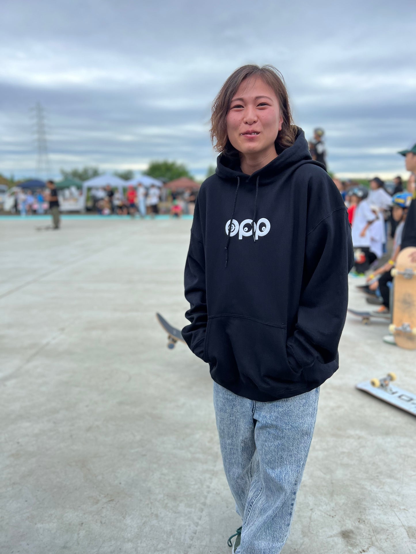 OPP パーカー シンプルロゴ【発泡プリント】